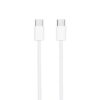 Cable USB 2.0 Tipo-C Nanocable 10.01.6001-CO/ USB Tipo-C Macho - USB Tipo-C Macho/ Hasta 60W/ 480Mbps/ 1m/ Blanco