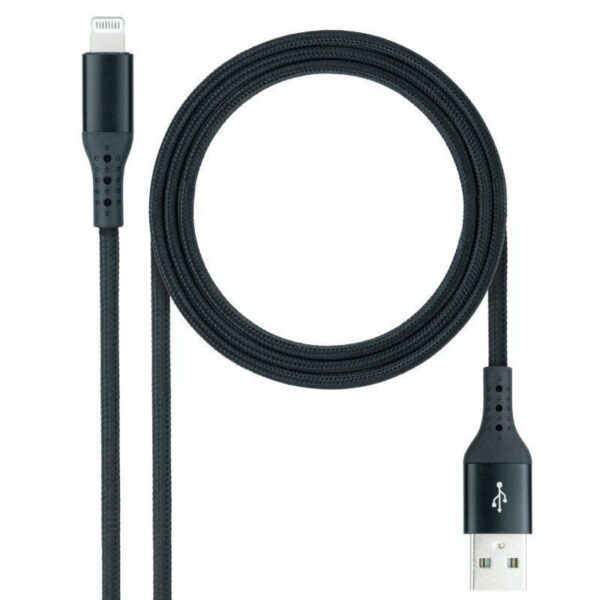 art_nan-cab20102010200401-cobk_2 Cable USB 2.0 Lightning Nanocable 10.10.0401-COBK/ USB Macho - Lightning Macho/ 1m/ Negro