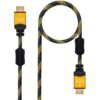 Cable HDMI 2.0 4K Nanocable 10.15.1602/ HDMI Macho - HDMI Macho/ 1.5m/ Negro/ Naranja