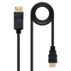 Cable Conversor Nanocable 10.15.4303/ DisplayPort Macho - HDMI Macho/ 3m/ Negro