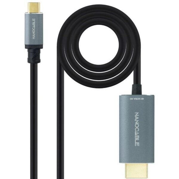 art_nan-cab20102015205162_1-1 Cable Conversor Nanocable 10.15.5162/ USB Tipo-C Macho - HDMI Macho/ 1.8m/ Negro