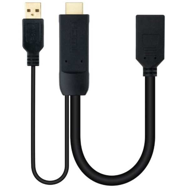 art_nan-cab20102016200205_1-1 Cable Conversor Nanocable 10.16.0205/ HDMI Macho - DisplayPort Hembra/ 20cm/ Negro