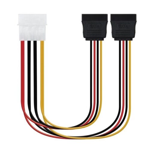 art_nan-cab20102019200101-oem_1-1 Cable Duplicador de Alimentación Nanocable 10.19.0101-OEM/ Molex Macho - 2x SATA Hembra/ 20cm