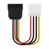 Cable de Alimentación SATA Nanocable 10.19.0205-OEM/ Molex Macho - SATA Hembra/ 16cm