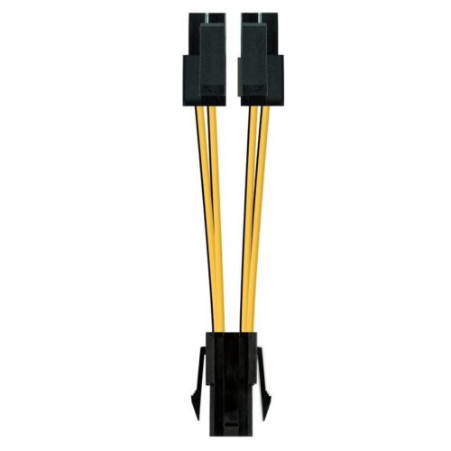 art_nan-cab20102019201401_1-1 Cable de Alimentación Microprocesador Nanocable 10.19.1401/ Molex -4+4 PIN Macho - Molex 4 PIN Hembra/ 15cm