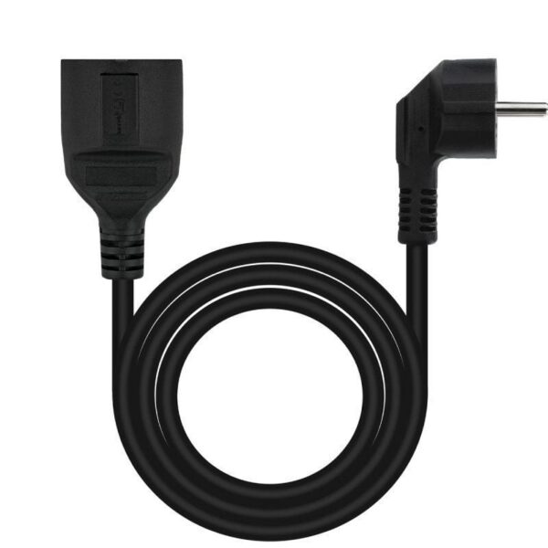 art_nan-cab20102022200602-bk_2 Cable Alargador de Corriente Nanocable 10.22.0602-BK/ Schuko Hembra - Schuko Macho/ 2m/ Negro