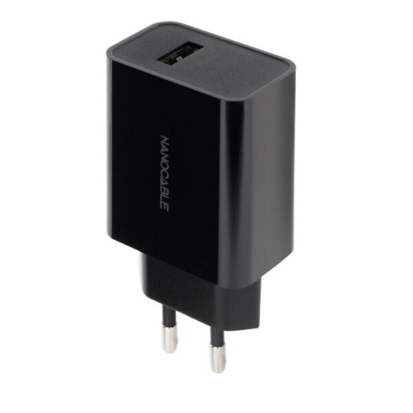 Cargador de Pared Nanocable 10.10.2004/ 1xUSB/ 10W/ Negro