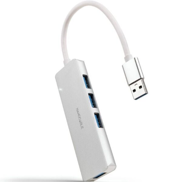 art_nan-hub20102016204602_1-1 Hub USB 3.0 Nanocable 10.16.4602/ 4xUSB/ Gris