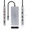 Docking Tipo-C Nanocable 10.16.4612/ 3xUSB/ 1xUSB Tipo-C/ 2xHDMI 4K/ 1xDisplayPort/ 1xRJ45/ 1xLector tarjetas/ 1xJack 3.5/ 1xUSB Tipo-C PD/ Gris