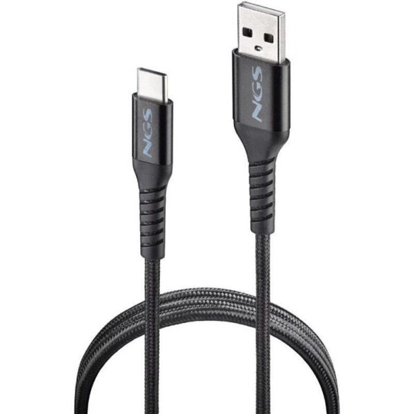 art_ngs-cab20knot-ac_2 Cable USB 2.0 NGS KNOT-AC/ USB Macho - USB Tipo-C Macho/ Hasta 12W/ 480Mbps/ 1m/ Negro