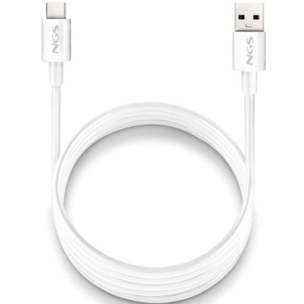 art_ngs-cab20zyro-ac20wh_1 Cable USB 2.0 NGS ZYRO-AC/ USB Macho - USB Tipo-C Macho/ Hasta 15W/ 480Mbps/ 1m/ Blanco