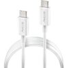 Cable USB 2.0 Tipo-C NGS ZYRO 60W-1/ USB Tipo-C Macho - USB Tipo-C Macho/ Hasta 60W/ 480Mbps/ 1m/ Blanco