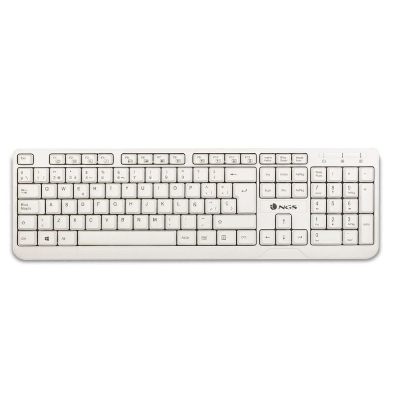 Teclado NGS Spike Blanco - 105 Teclas con Conexión USB