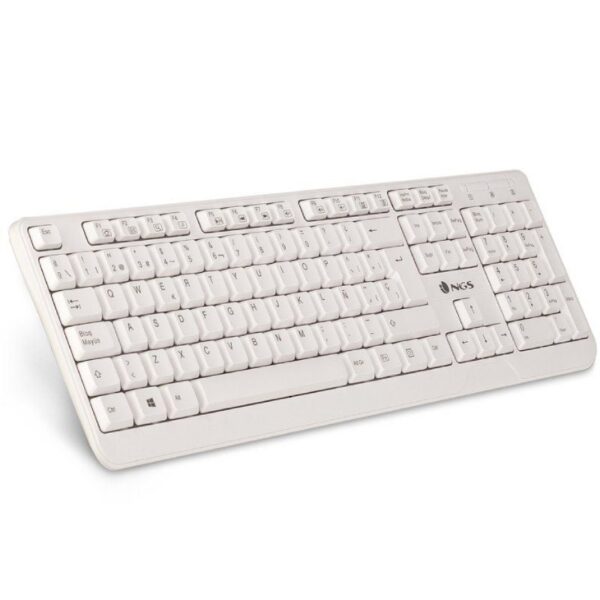 Teclado NGS Spike Blanco - 105 Teclas con Conexión USB
