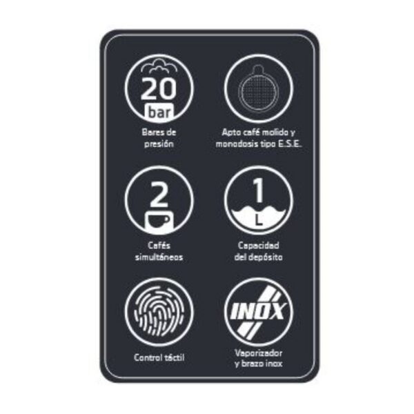 Cafetera Expresso Orbegozo EX 5300 - 20 Bares y 950W - Café Cremoso