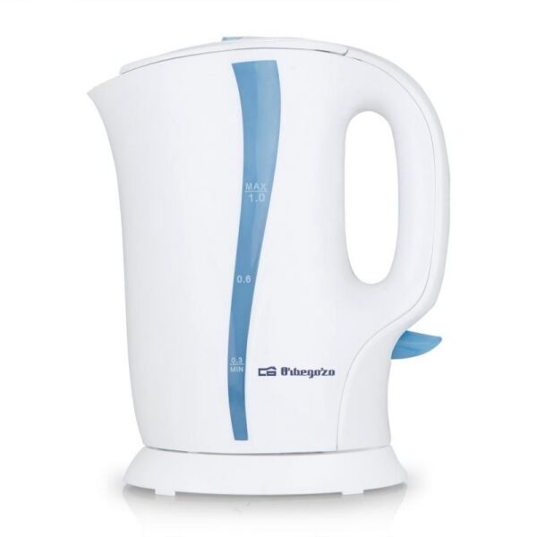 Hervidor de Agua Orbegozo KT 5002 - 1L, 900W, Tapa Abatible y Apagado Automático