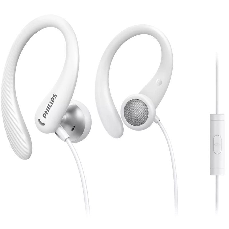 Auriculares Deportivos Philips TAA1105WT/ con Micrófono y Jack 3.5 - Blanco
