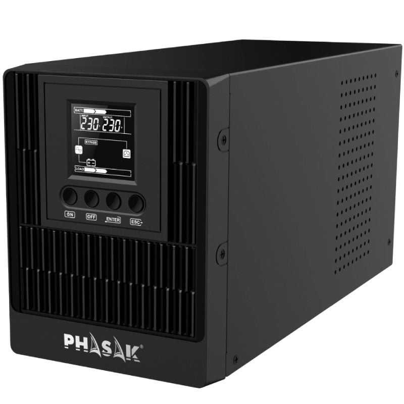 SAI Online Phasak 1000VA - 900W, 3 Salidas, Torre