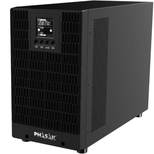 SAI Online Phasak 3000 VA Online LCD/ 3000VA-2700W/ 4 Salidas/ Formato Torre