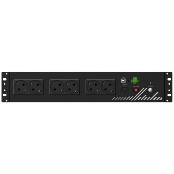 SAI Línea Interactiva Phasak Compact/ 800VA-480W/ 8 Salidas/ Formato Rack 2U
