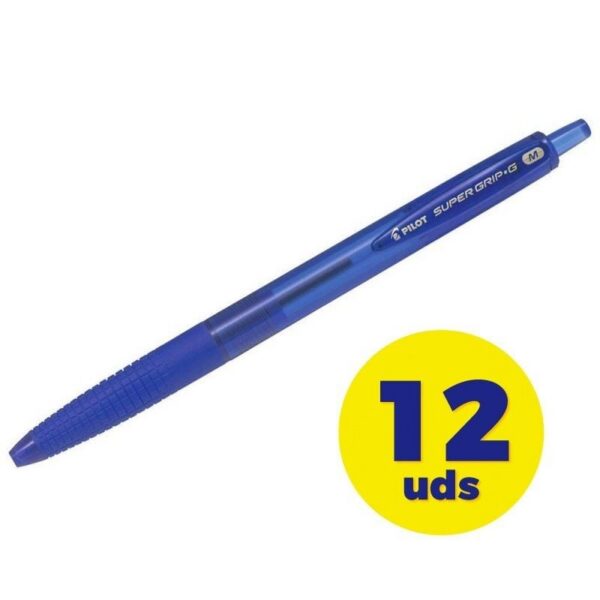 art_pil-boli20super20g20azul2012u_1-1 Caja de Bolígrafos de Tinta de Aceite Retráctil Pilot Super Grip G/ 12 unidades/ Azules