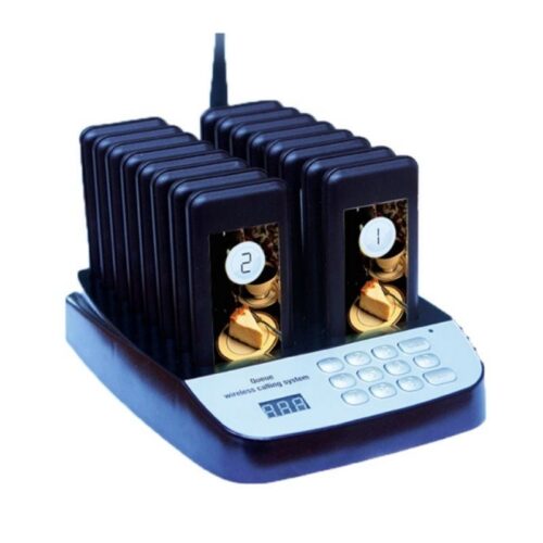 Kit Avisador de Clientes Premier Efficient-Customer - 16 Receptores con Vibración y LED