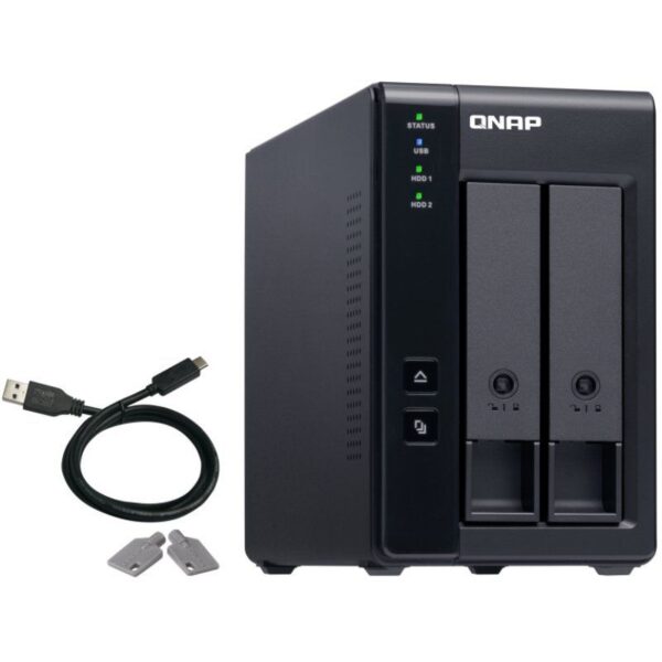QNAP TR-002 - Expansión RAID USB 3.2 Gen 2 de 2 Bahías para NAS y PC
