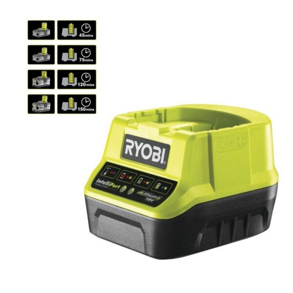 art_ryo-carg20rc18-120_2 Cargador Rápido Ryobi ONE+ 18V 2.0Ah - Carga Inteligente