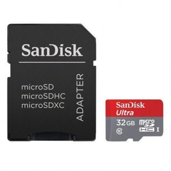 Tarjeta MicroSD SanDisk Ultra 32GB - Clase 10, 120MB/s con Adaptador