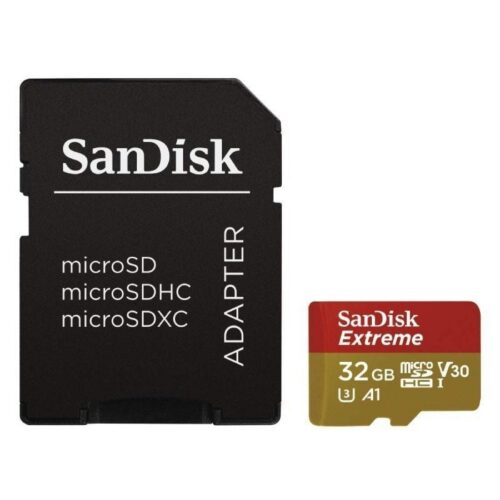 SanDisk Extreme 32GB microSDHC UHS-I - 100MB/s - Clase 10 - con Adaptador
