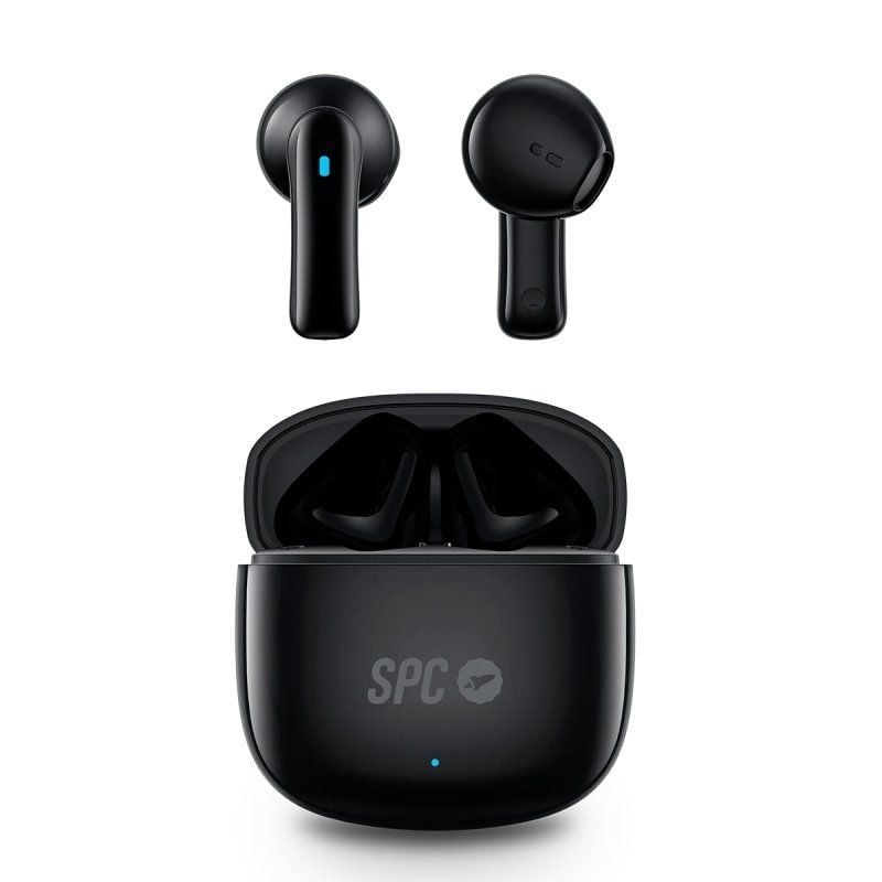 Auriculares Bluetooth SPC Zion 2 Play - 7h Autonomía + 28h con Estuche de Carga - Negros