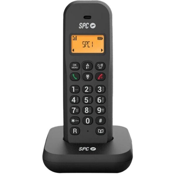 Teléfono Inalámbrico SPC Keops 7334N - Negro, Pantalla Iluminada y Modo Eco