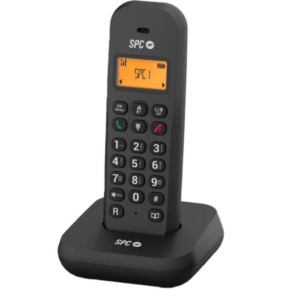 Teléfono Inalámbrico SPC Keops 7334N - Negro, Pantalla Iluminada y Modo Eco