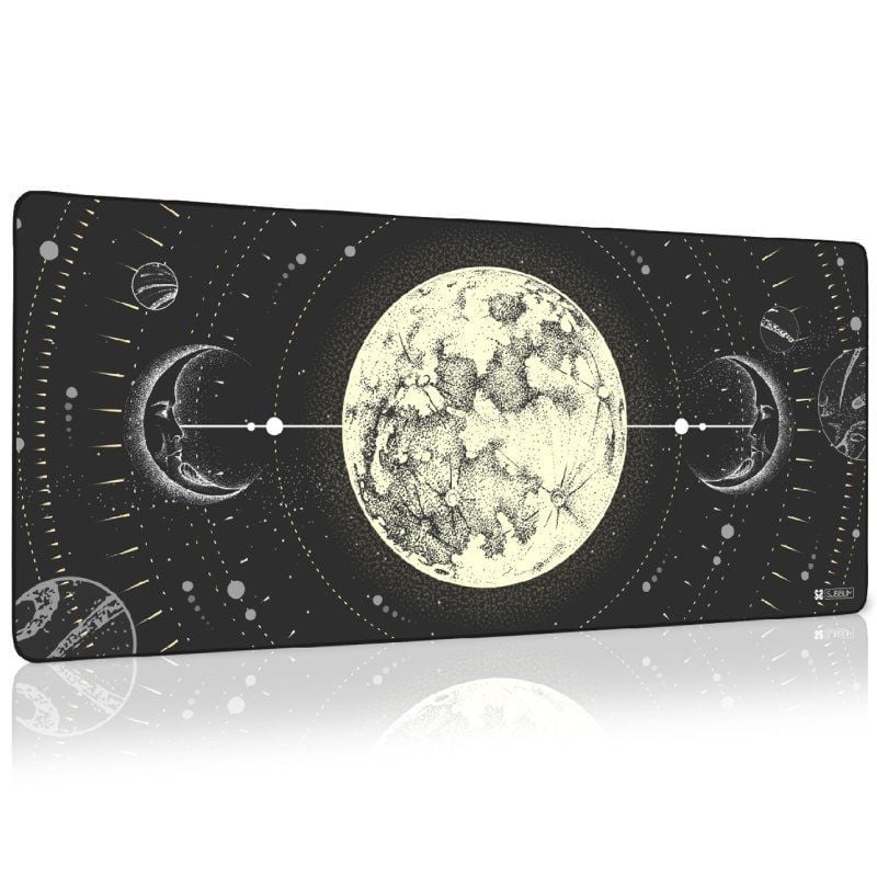 Alfombrilla Subblim Lunar XL - 900x400x3mm, Antideslizante y Resistente