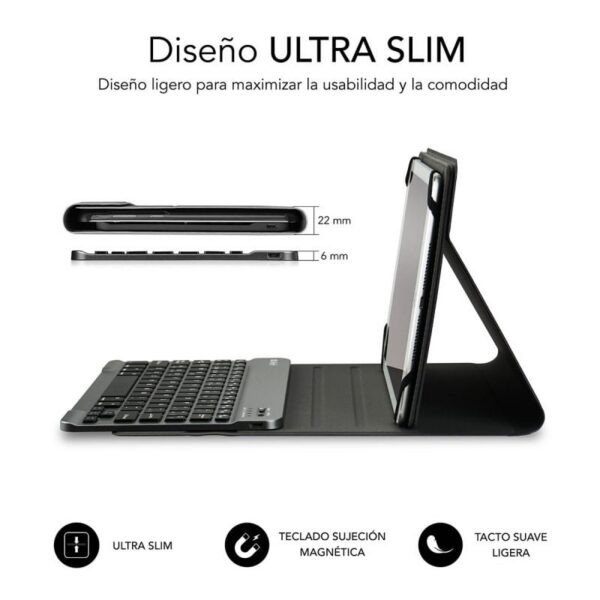 art_sub-funda20kt2-bt0001_2 Funda con Teclado Subblim Keytab Pro Bluetooth para Tablets de 10.1"-10.8"/ Negra
