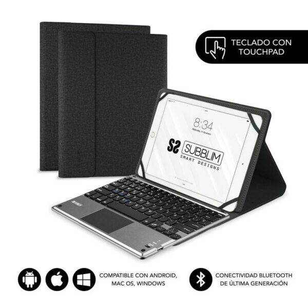 art_sub-funda20kt2-btp001_1-1 Funda con Teclado Bluetooth Touchpad Keytab Pro para Tablets 10.1"-10.8" - Negro