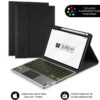 Funda con Teclado KeyTab Pro BT para iPad 10.9'' 10a Gen - Retroiluminado y Touchpad