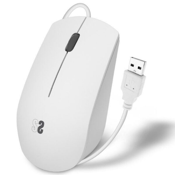 Ratón Subblim Business Silencioso - 1200 DPI - Cable USB - Blanco