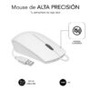Ratón Subblim Business Silencioso - 1200 DPI - Cable USB - Blanco