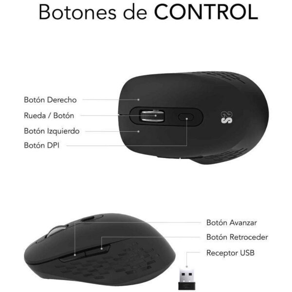 Ratón Ergonómico Inalámbrico Dual Bluetooth/2.4GHz - Curve Ergo Dual