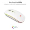 Ratón Inalámbrico Dual Bluetooth 1600 DPI con LED RGB - Blanco
