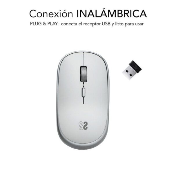 Ratón Inalámbrico Mini Subblim - 1600 DPI, Silencioso y Portátil