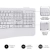 Teclado y Ratón Inalámbrico Ergonómico SUBBLIM Combo Dual Prowave - Blanco