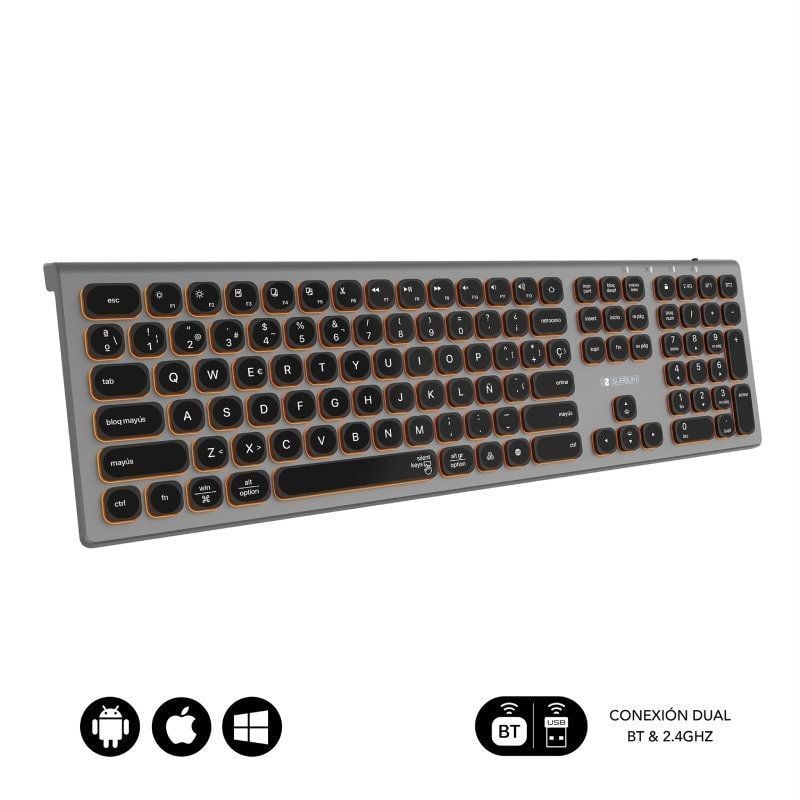 Teclado Inalámbrico SUBBLIM Master - Bluetooth 5.2, Retroiluminado, Multidispositivo