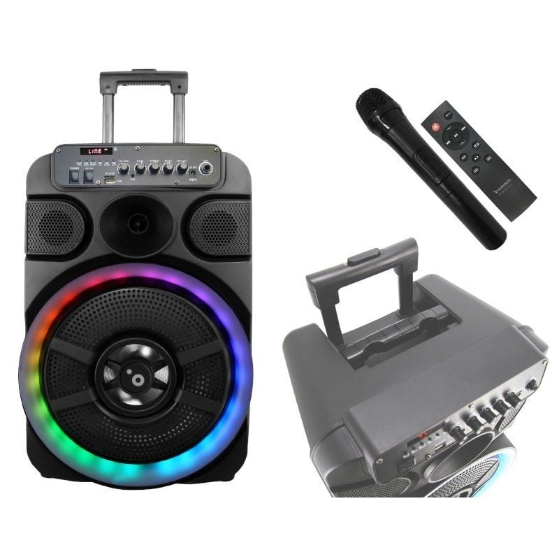Altavoz Portátil Bluetooth Sunstech Muscles 12 - 40W con Micrófono Inalámbrico