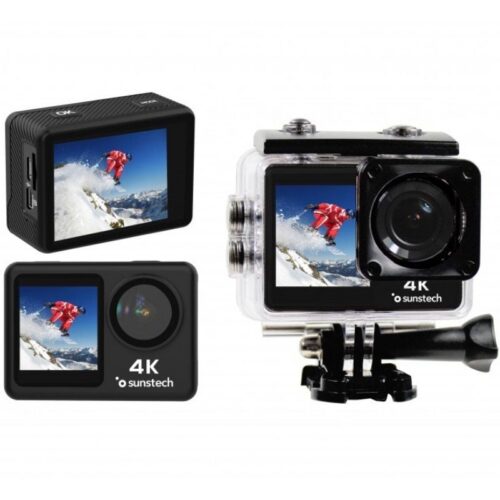 Cámara Deportiva 4K Sunstech Adventure - 16MP, 170° Gran Angular, WiFi, Resistente al Agua