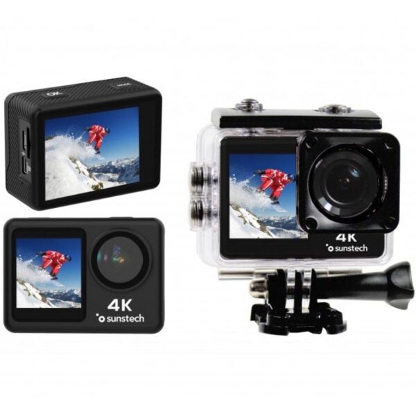 Cámara Deportiva 4K Sunstech Adventure - 16MP, 170° Gran Angular, WiFi, Resistente al Agua