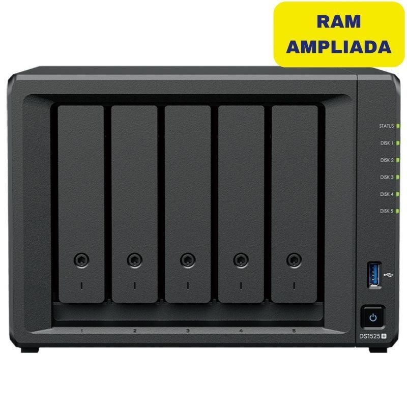 Synology DiskStation DS1525+ - NAS de 5 Bahías con 16GB DDR4 - Torre