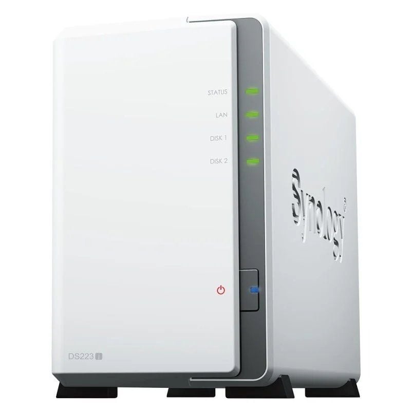 Synology DiskStation DS223j - NAS de 2 Bahías, 1GB DDR4, Almacenamiento Seguro y Eficiente