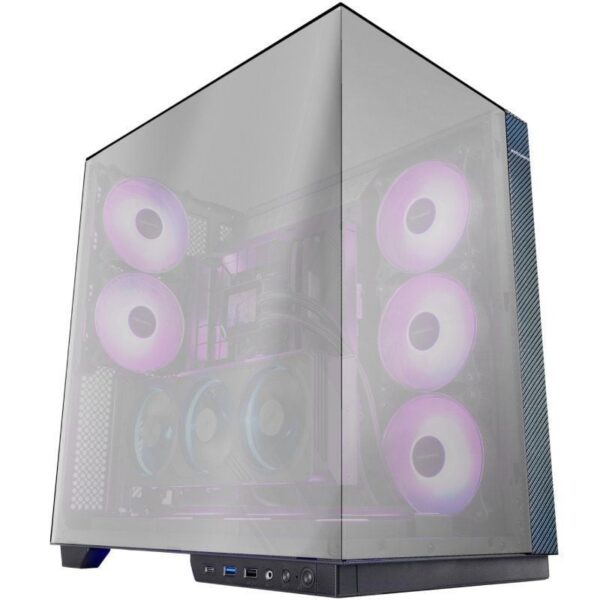 Caja Gaming Mars MC-3GF PRO - Cristal Cromado, Triple Ventana ARGB, Montaje Vertical GPU